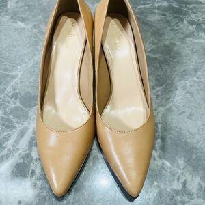 Cole Haan Harlow Pumps Pointed Toe Leather Beige Neutral Women’s SZ 9B
